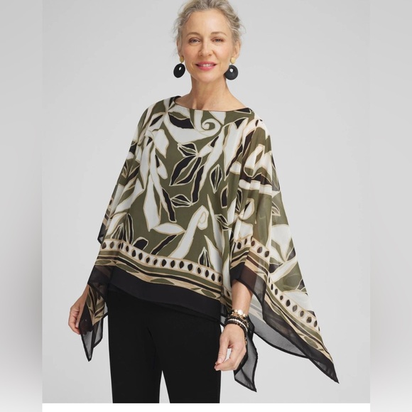 Chico's Tops - Chico's Paisley Chiffon Layer Top Size 1